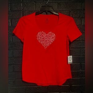 ✨Vibrant Red Heart Women's Tee